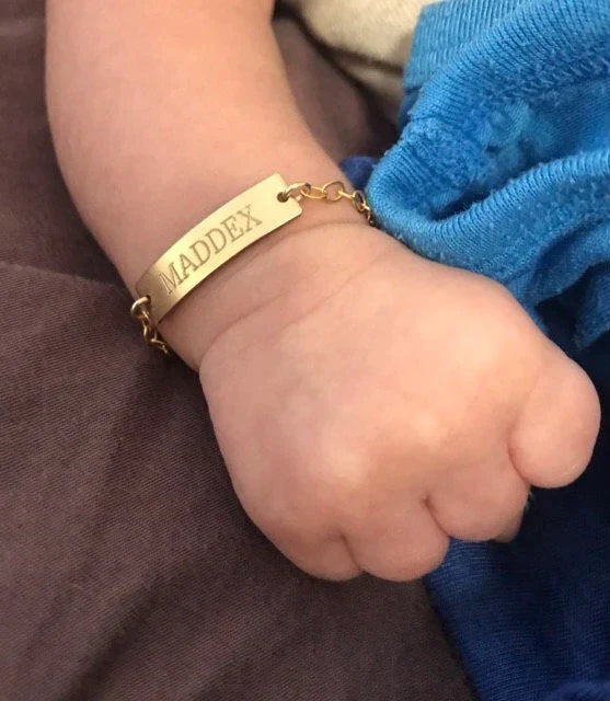 Buy Custom Name Bracelet Personalized Baby's Name Bracelet 3mm/4mm/5mm  Width Whip Chain Bracelet New Birth Baby Gift Man's Name Bracelet Online in  India - Etsy